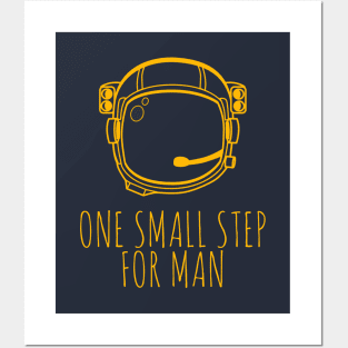 One Small Step For Man Astronaut Posters and Art